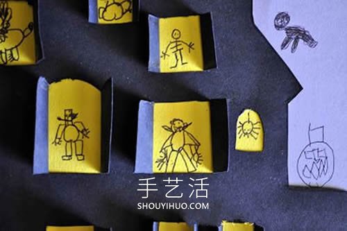 自制萬圣節(jié)立體鬼屋卡片的方法圖解教程 -  rpnrmr.com