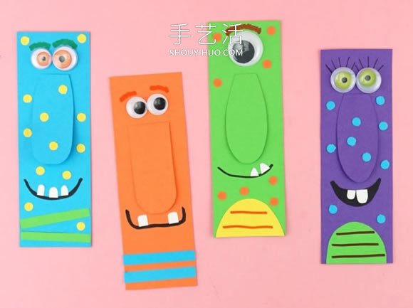 幼兒園手工制作萬圣節(jié)怪物書簽的做法教程 -  rpnrmr.com