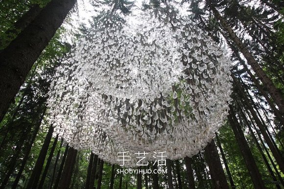 5000塑膠水滴DIY宛如絕美水晶吊燈的裝置藝術(shù) -  rpnrmr.com