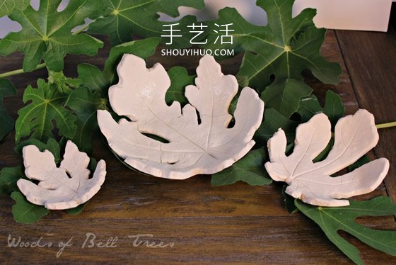 粘土手工制作無花果葉裝飾盤的做法教程 -  rpnrmr.com