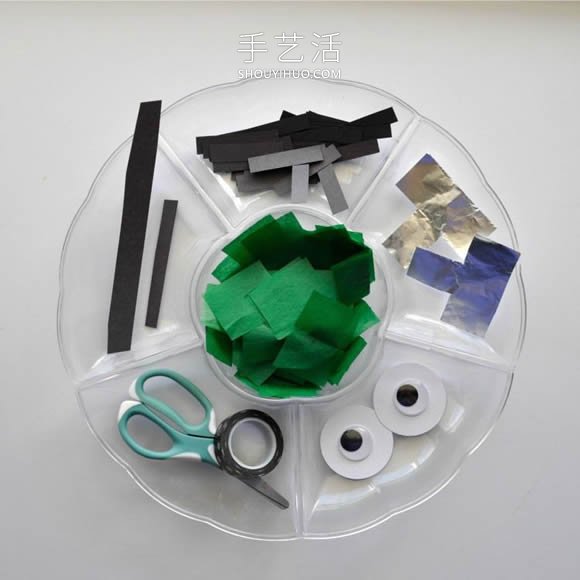 兒童手工制作萬圣節(jié)弗蘭肯斯坦紙貼畫的做法 -  rpnrmr.com