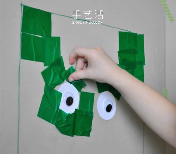 兒童手工制作萬圣節(jié)弗蘭肯斯坦紙貼畫的做法 -  rpnrmr.com