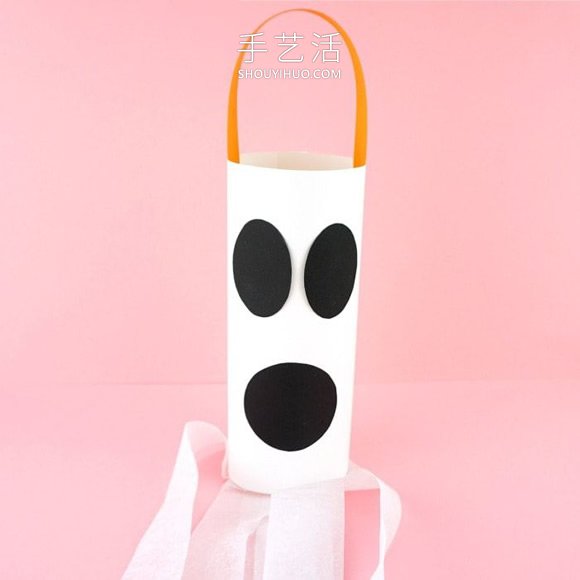 幼兒用卡紙手工制作幽靈風(fēng)向袋的做法教程 -  rpnrmr.com