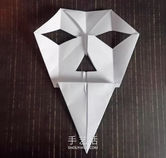折紙骷髏頭面具的折法圖解教程 -  rpnrmr.com