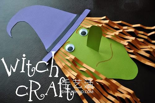 幼兒園手工制作卡紙巫婆的做法教程 -  rpnrmr.com