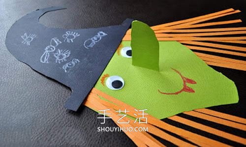 幼兒園手工制作卡紙巫婆的做法教程 -  rpnrmr.com