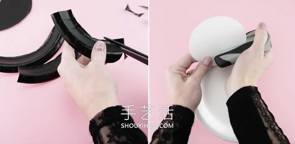 兒童手工制作紙盤(pán)大熊貓的做法教程 -  rpnrmr.com