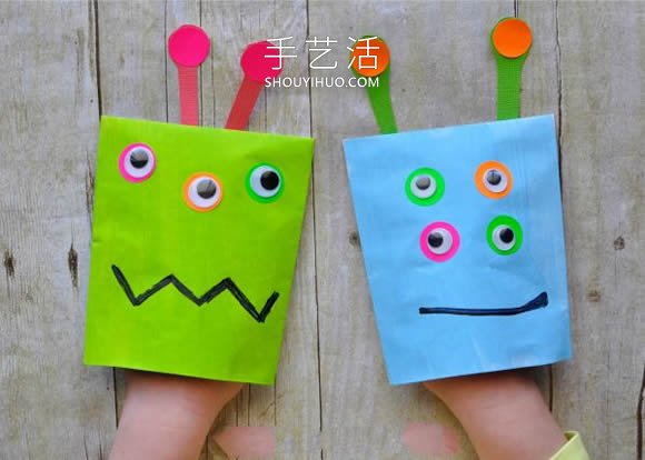 幼兒園用信封手工制作怪物木偶的做法教程 -  rpnrmr.com