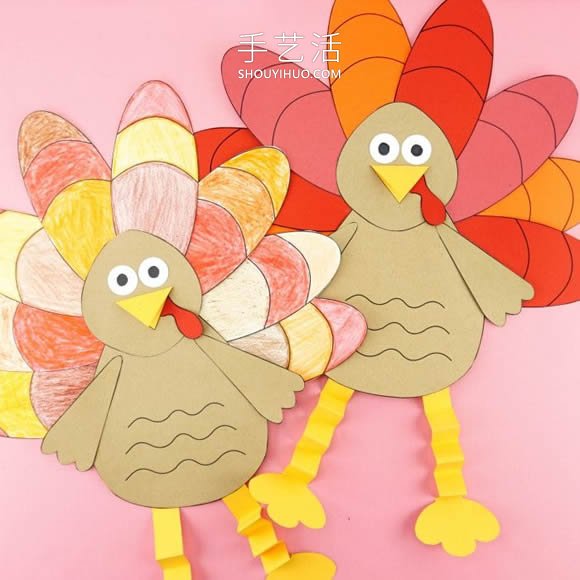 幼兒園手工制作感恩節(jié)火雞的做法教程 -  rpnrmr.com