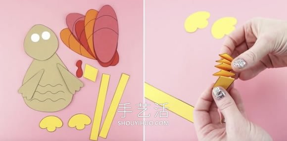 幼兒園手工制作感恩節(jié)火雞的做法教程 -  rpnrmr.com