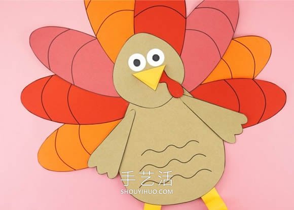 幼兒園手工制作感恩節(jié)火雞的做法教程 -  rpnrmr.com