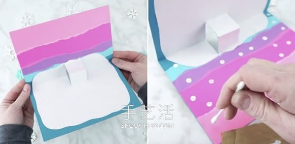 自制冬天北極熊立體卡片的方法圖解教程 -  rpnrmr.com