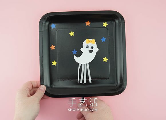 幼兒手工制作萬圣節(jié)幽靈木偶玩具的做法教程 -  rpnrmr.com