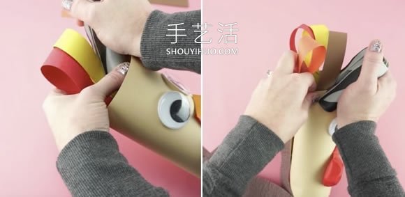 兒童手工制作感恩節(jié)火雞風向袋的做法教程 -  rpnrmr.com