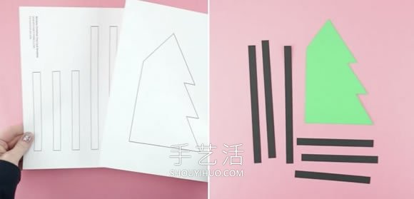 自制窗里的圣誕樹(shù)圣誕卡片的方法圖解教程 -  rpnrmr.com