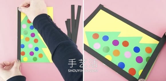 自制窗里的圣誕樹(shù)圣誕卡片的方法圖解教程 -  rpnrmr.com