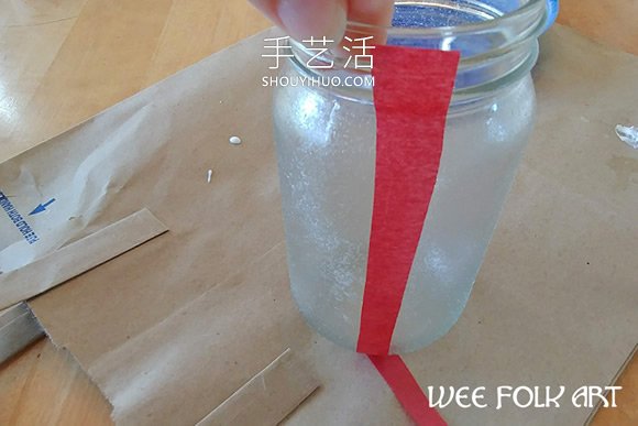 玻璃瓶粘貼彩色薄紙 制作秋季風(fēng)花瓶的做法 -  rpnrmr.com