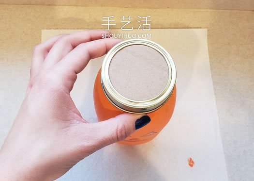 玻璃罐廢物利用手工制作南瓜燈籠的做法教程 -  rpnrmr.com