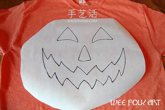 自制萬(wàn)圣節(jié)南瓜燈T恤的方法圖解教程 -  rpnrmr.com