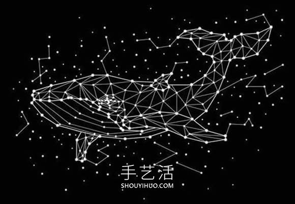 釘子繞線畫制作星空鯨魚座的做法教程 -  rpnrmr.com