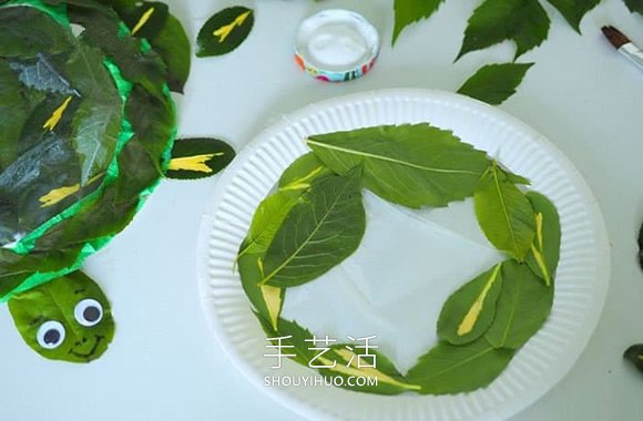 紙盤和樹葉手工制作可愛烏龜?shù)淖龇ń坛?-  rpnrmr.com