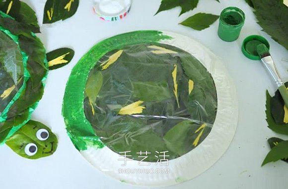 紙盤和樹葉手工制作可愛烏龜?shù)淖龇ń坛?-  rpnrmr.com