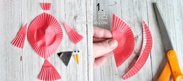 蛋糕紙手工制作紅衣主教鳥的做法教程 -  rpnrmr.com