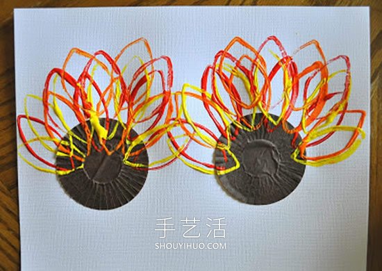 幼兒園簡單手工制作火雞卡片的做法教程 -  rpnrmr.com