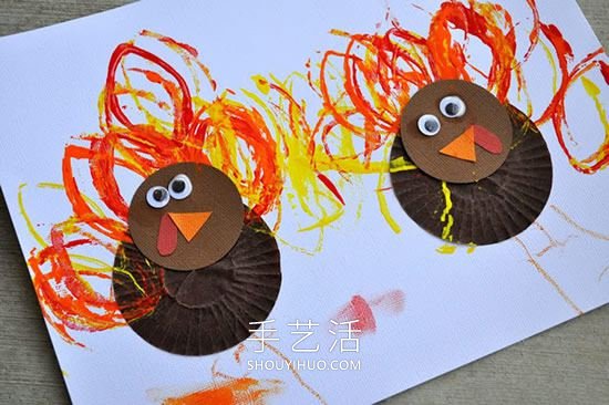 幼兒園簡單手工制作火雞卡片的做法教程 -  rpnrmr.com