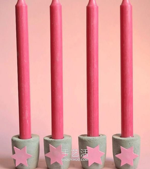 酸奶盒當(dāng)模具 手工制作水泥燭臺的做法教程 -  rpnrmr.com