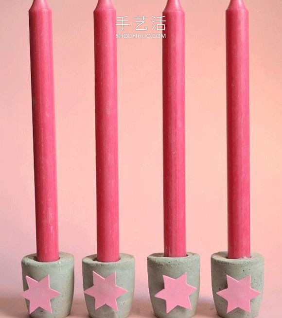 酸奶盒當(dāng)模具 手工制作水泥燭臺的做法教程 -  rpnrmr.com