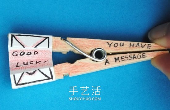 木衣夾手工制作創(chuàng)意好運(yùn)短信的做法教程 -  rpnrmr.com