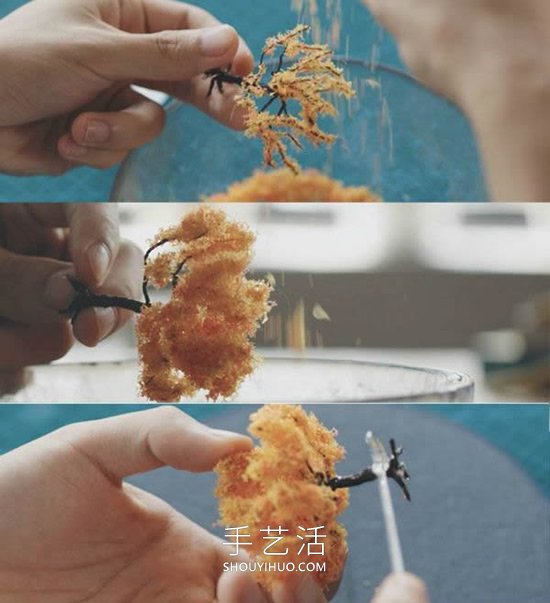自制秋天落葉水晶球擺件的方法圖解教程 -  rpnrmr.com
