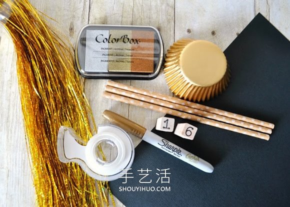 新年紙杯蛋糕裝飾的制作方法圖解教程 -  rpnrmr.com