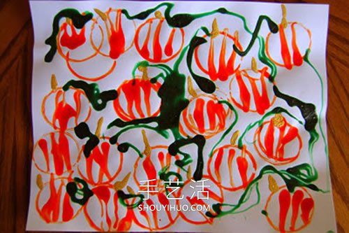 用卷紙筒畫萬圣節(jié)南瓜的簡單方法圖解 -  rpnrmr.com