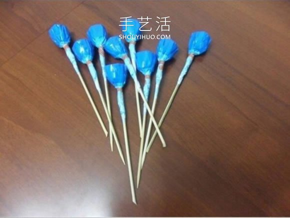 皺紋紙手工制作糖果花籃的做法教程 -  rpnrmr.com