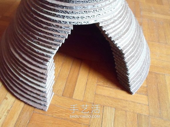 自制瓦楞紙板貓屋的方法圖解教程 -  rpnrmr.com