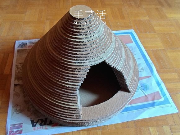 自制瓦楞紙板貓屋的方法圖解教程 -  rpnrmr.com