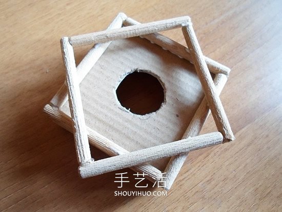 用木棍制作立體幾何燈罩燈飾的做法教程 -  rpnrmr.com
