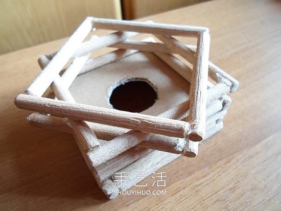 用木棍制作立體幾何燈罩燈飾的做法教程 -  rpnrmr.com