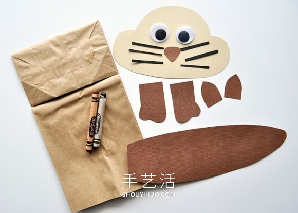 幼兒園手工制作紙袋花栗鼠的做法教程 -  rpnrmr.com