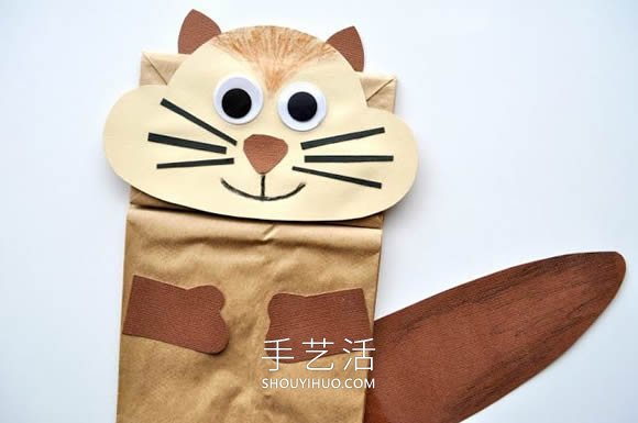 幼兒園手工制作紙袋花栗鼠的做法教程 -  rpnrmr.com