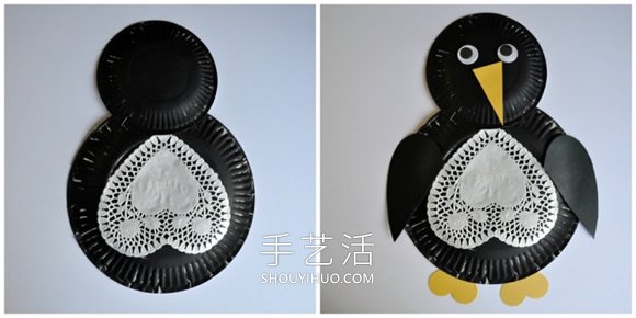幼兒園手工制作紙盤企鵝的做法教程 -  rpnrmr.com