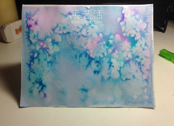 用鹽和水彩手工制作創(chuàng)意感恩卡的做法教程 -  rpnrmr.com
