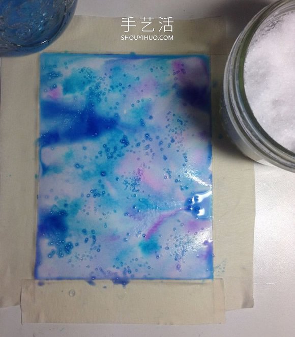 用鹽和水彩手工制作創(chuàng)意感恩卡的做法教程 -  rpnrmr.com