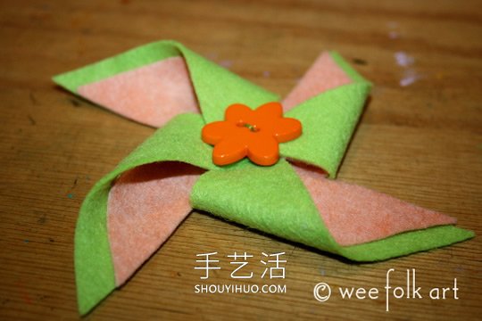 自制氈布風(fēng)車裝飾的方法圖解教程 -  rpnrmr.com