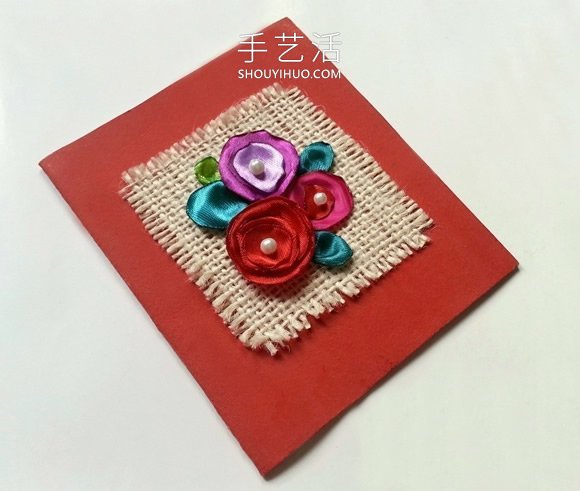 母親節(jié)綢緞花卡片的制作方法圖解教程 -  rpnrmr.com