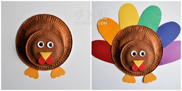 用紙盤做火雞的教程圖片簡單又可愛 -  rpnrmr.com