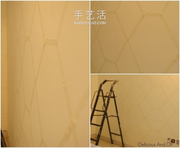 簡(jiǎn)單DIY六角形圖案墻飾的做法教程 -  rpnrmr.com