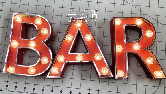 簡單自制酒吧字母燈飾的方法圖解教程 -  rpnrmr.com
